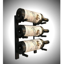 Load image into Gallery viewer, Label Display Wall Mounted Metal Rail Wine Racks | 1-Bottle Depth
