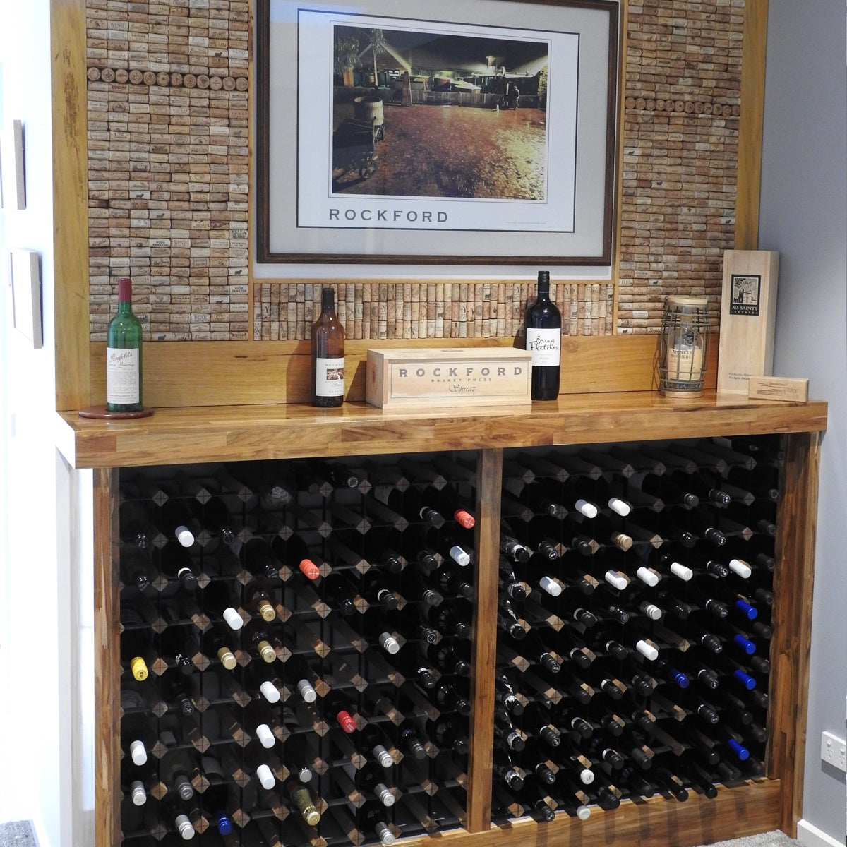 25 Bottle Diamond Cube Wine Rack | 15mm Thick