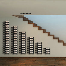 Load image into Gallery viewer, Label Display Wall Mounted Metal Rail Wine Racks | 2-Bottle Depth
