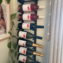 Load image into Gallery viewer, Wall Mounted Metal Rail Wine Racks | 1-Bottle Depth
